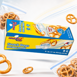 40PC DOUBLE ZIPPER SNACK BAG 16.5X8.3CM - Image 3