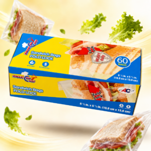 60PC FOLD LOCK SANDWICH BAG 16.5X13.9CM - Image 3
