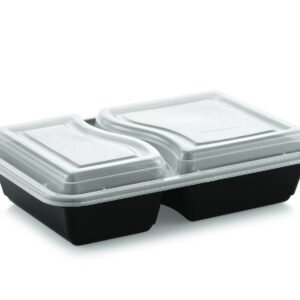 25 PC 2 PARTITION CONTAINER WITH LID 32 OZ - Image 2