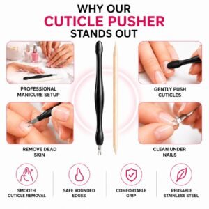 2PC SET CUTICLE REMOVER /PUSHER NAIL CARE STICK - Image 4