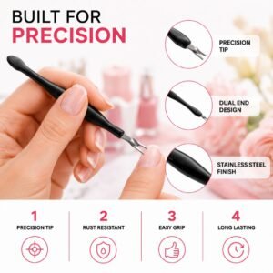 2PC SET CUTICLE REMOVER /PUSHER NAIL CARE STICK - Image 5