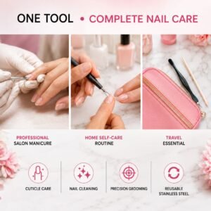 2PC SET CUTICLE REMOVER /PUSHER NAIL CARE STICK - Image 6