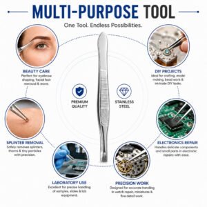 BLUNT TIP TWEEZERS 8.8CM - Image 6