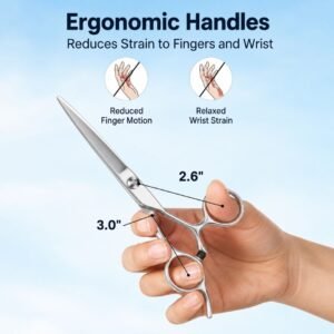 PROFESSIONAL BARBER SCISSORS 17CM - Image 5
