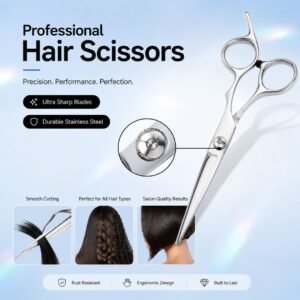 PROFESSIONAL BARBER SCISSORS 17CM - Image 6
