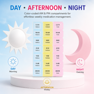 Pill Organizer Weekly 3 Times A Day (Esp) - Image 4