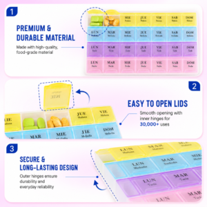 Pill Organizer Weekly 4 Times A Day (Esp) - Image 5