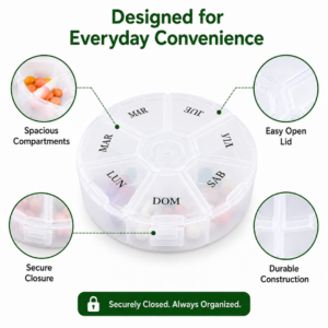 Pill Organizer Weekly Portable (Esp) - Image 6