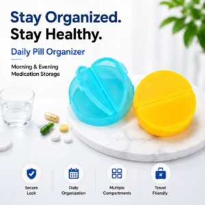 Pill Organizer Daily Portable Twice A Day 2PC - Image 3