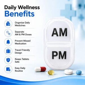 Pill Organizer Daily AM/PM 2pc - Image 3
