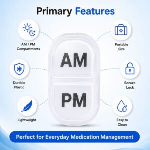 Pill Organizer Daily AM/PM 2pc - Image 4